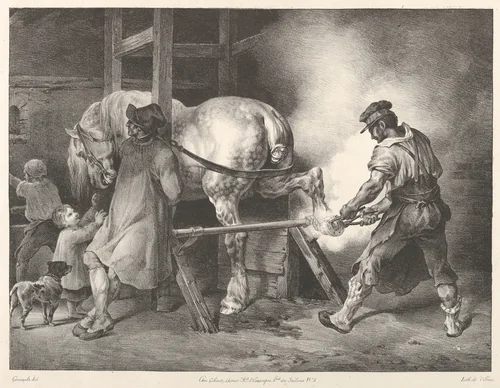 The Flemish Farrier by Théodore Gericault, print, 1822