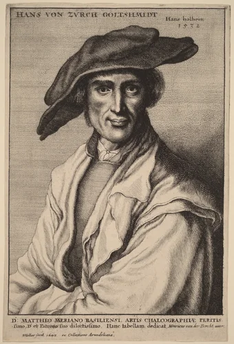 Hans von Zurch, Goldsmith by Wenceslaus Hollar
Hans Holbein the younger, print, 1647