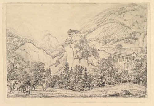 St Georgsberg near Switzerland in the Tyrol, after Klein by Johann Christoph Erhard, print, 1810-1822