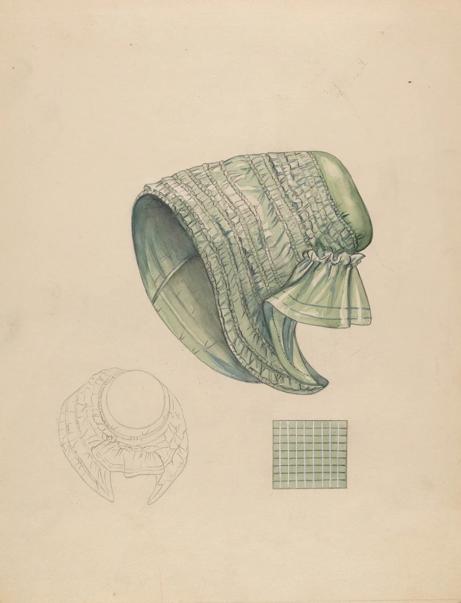 Bonnet by Dorothy Gernon, index of american design, 1935-1942