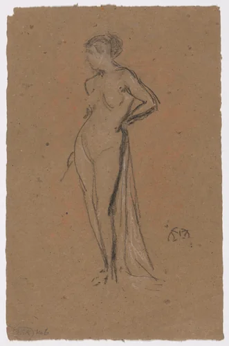 A Nude Figure by James McNeill Whistler, drawing, 1878