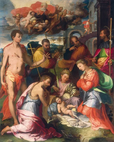 The Nativity by Perino del Vaga, painting, 1534
