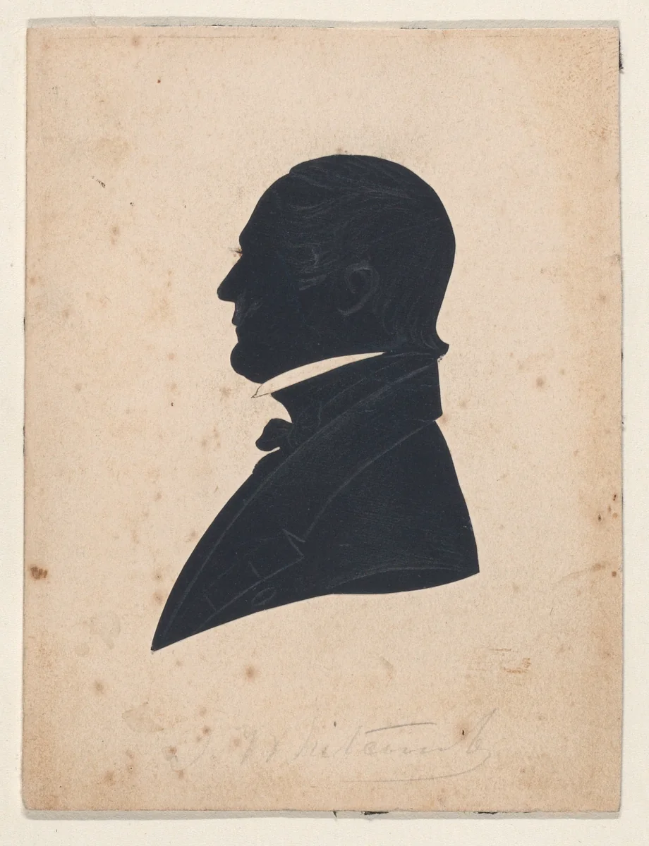 Silhouette of a woman facing right by Rufus K. Cummings, other, 1843