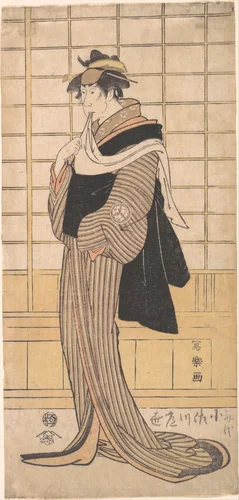 Osagawa Tsuneyo II as the hairdresser O-Roku by Tōshūsai Sharaku, print, 1794-1795