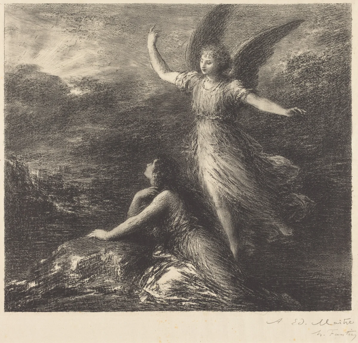 Debut from "Paradise and the Peri" (2nd plate) by Henri Fantin-Latour, print, 1894