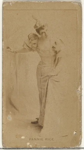 Fannie Rice, from the Actors and Actresses series (N145-8) issued by Duke Sons & Co. to promote Duke Cigarettes by W. Duke, Sons & Co., photograph, 1890-1895