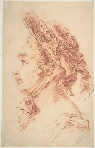 Head of a Woman by Francesco Bartolozzi, drawing, 1760-1815