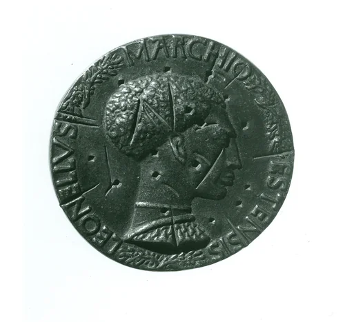 Medal: Leonello d'Este by Pisanello, metalwork, 1436-1446