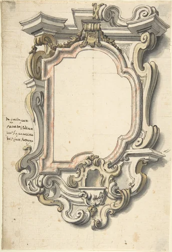 Two Alternate designs for a Frame by anonymous, drawing, 1700-1780