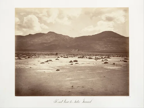 Road View to Sutro Tunnel by Carleton E. Watkins, photograph, 1875