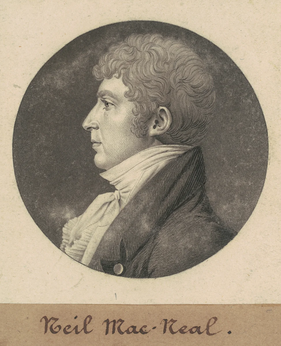Neil MacNeal by Charles B. J. Févret de Saint-Mémin, print, 1809