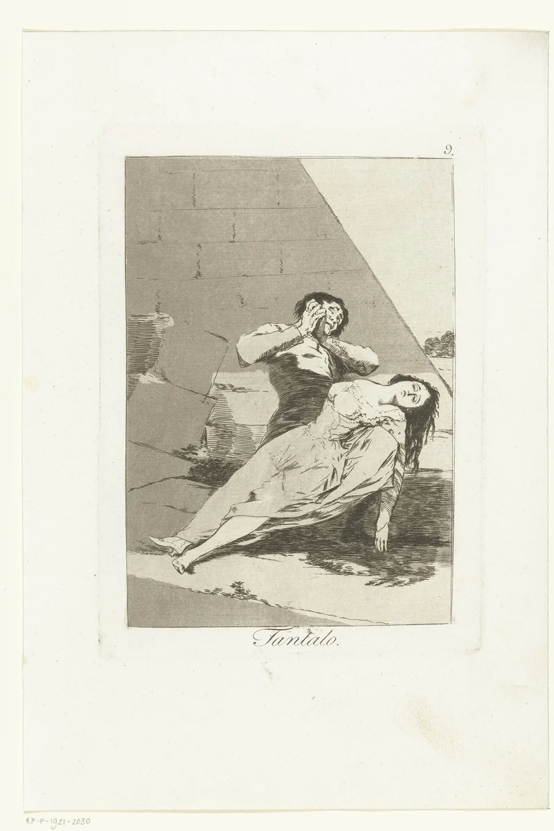 Tantalus by Francisco de Goya, print, 1797-1799