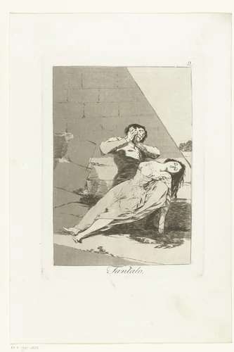 Tantalus by Francisco de Goya, print, 1797-1799