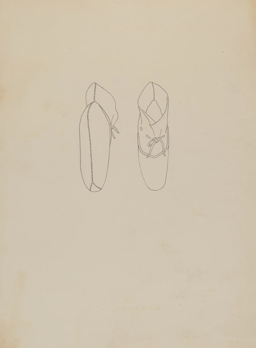 Infant's Booties by Sara Garfinkel, index of american design, 1935-1942