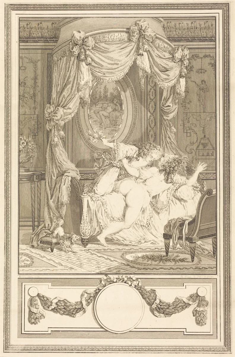 La raclee avec des roses (The Thrashing with Roses) by Antoine Cosme Giraud, print, 1810