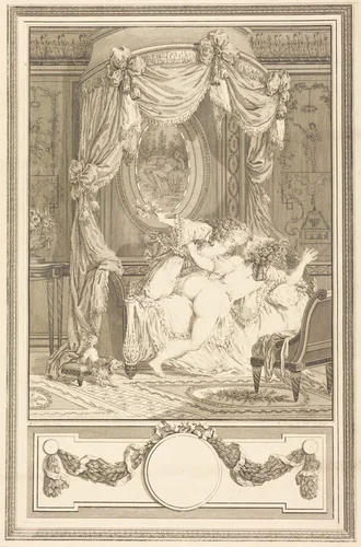 La raclee avec des roses (The Thrashing with Roses) by Antoine Cosme Giraud, print, 1810