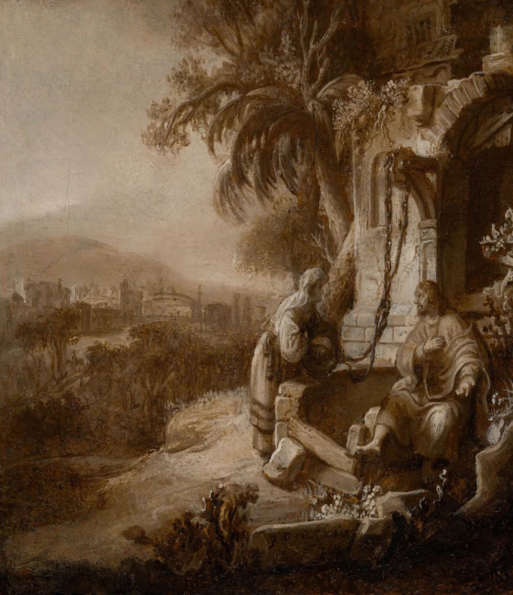 Christ and the Woman of Samaria at the Well by Gerbrand van den Eeckhout, painting, 1640