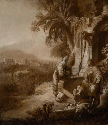 Christ and the Woman of Samaria at the Well by Gerbrand van den Eeckhout, painting, 1640