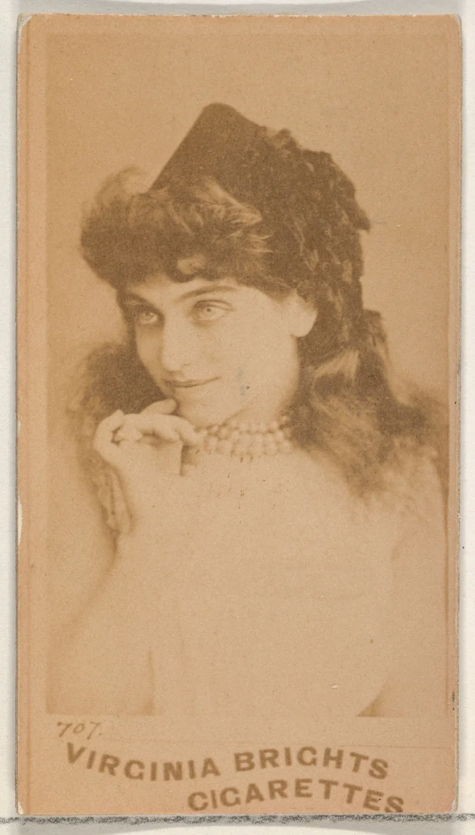 Card 707, from the Actors and Actresses series (N45, Type 5) for Virginia Brights Cigarettes by Allen & Ginter, photograph, 1885-1891