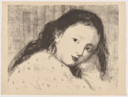 Etude d'enfant (Study of a Child) by Camille Bourget, print, 1895