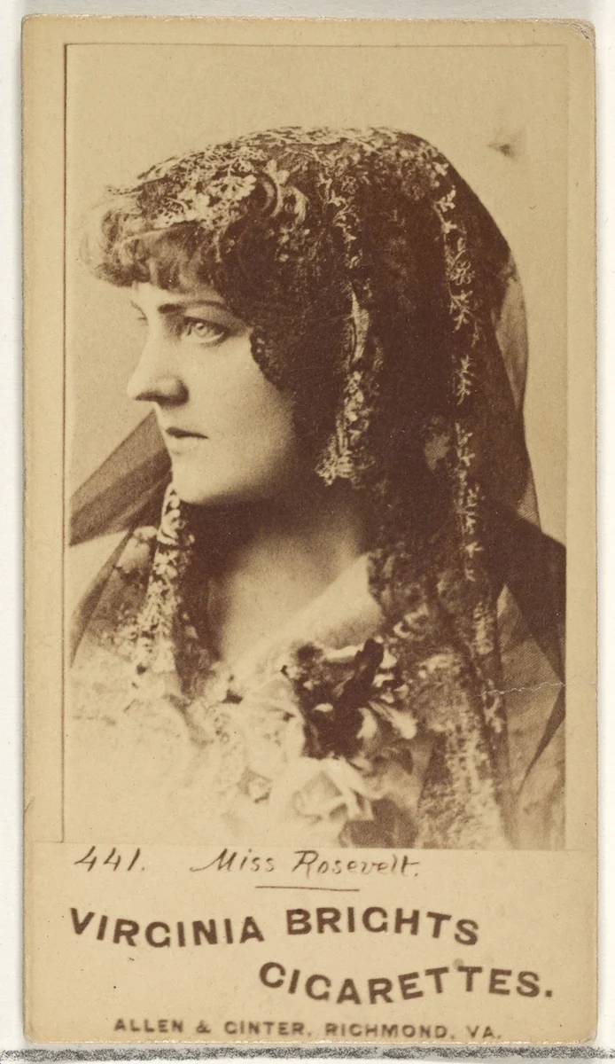 Card 441, Miss Rosevelt, from the Actors and Actresses series (N45, Type 1) for Virginia Brights Cigarettes by Allen & Ginter, photograph, 1885-1891