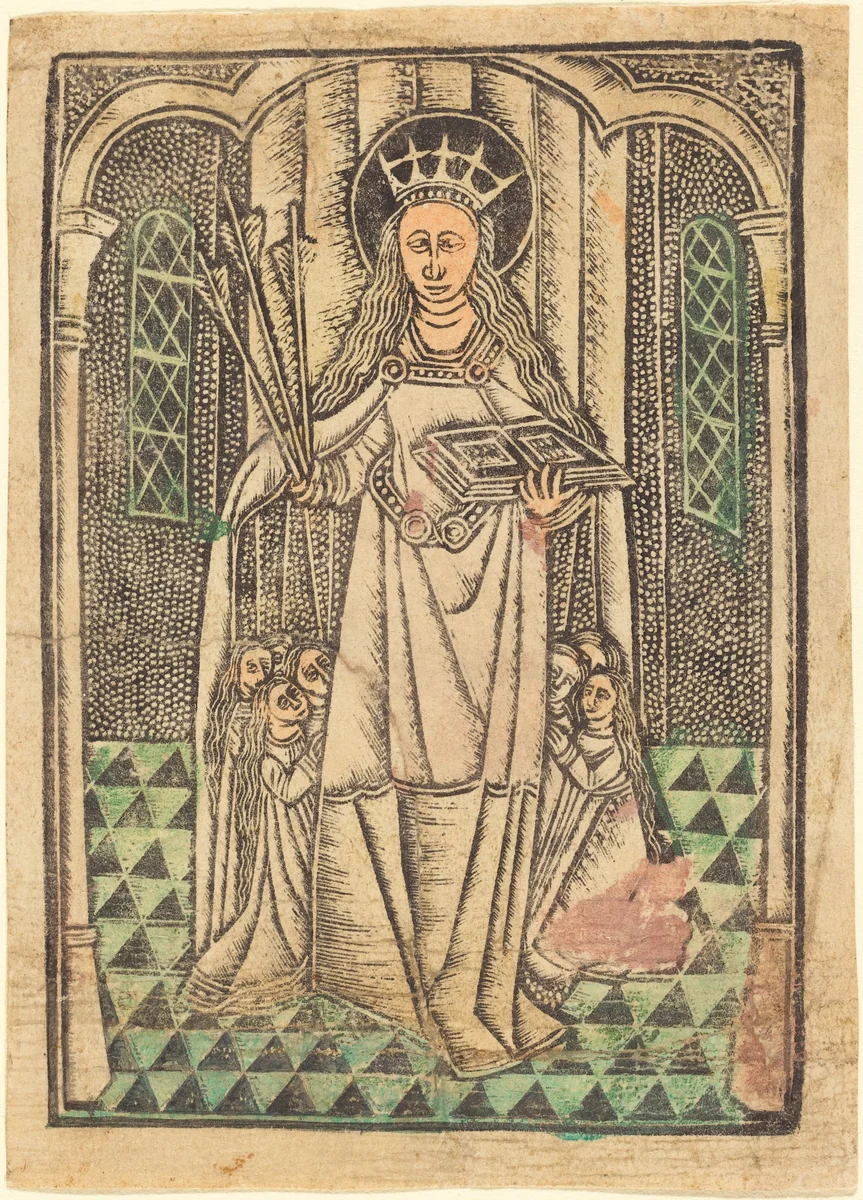 Saint Ursula as Protectress by Master of the Protective Saints of Cologne, print, 1480