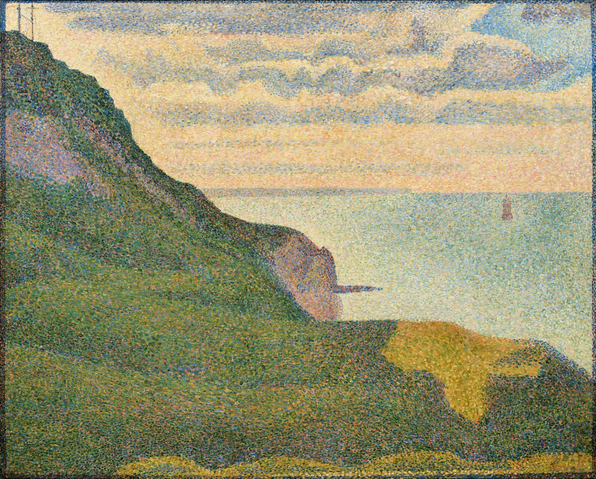 Seascape at Port-en-Bessin, Normandy by Georges Seurat, painting, 1888