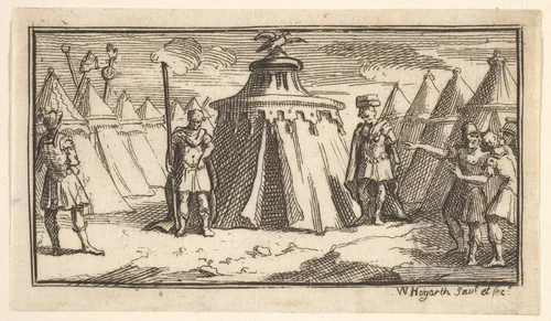 Taking Away the Military Belt or Girdle (John Beaver, Roman Military Punishments, 1725) by William Hogarth, print, 1725-1779