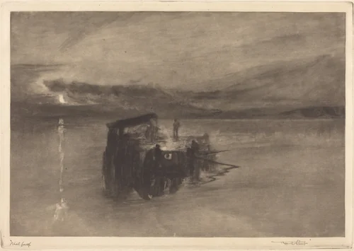 The Timber Raft on the Rhine by Frank Short
Joseph Mallord William Turner, print, 1898
