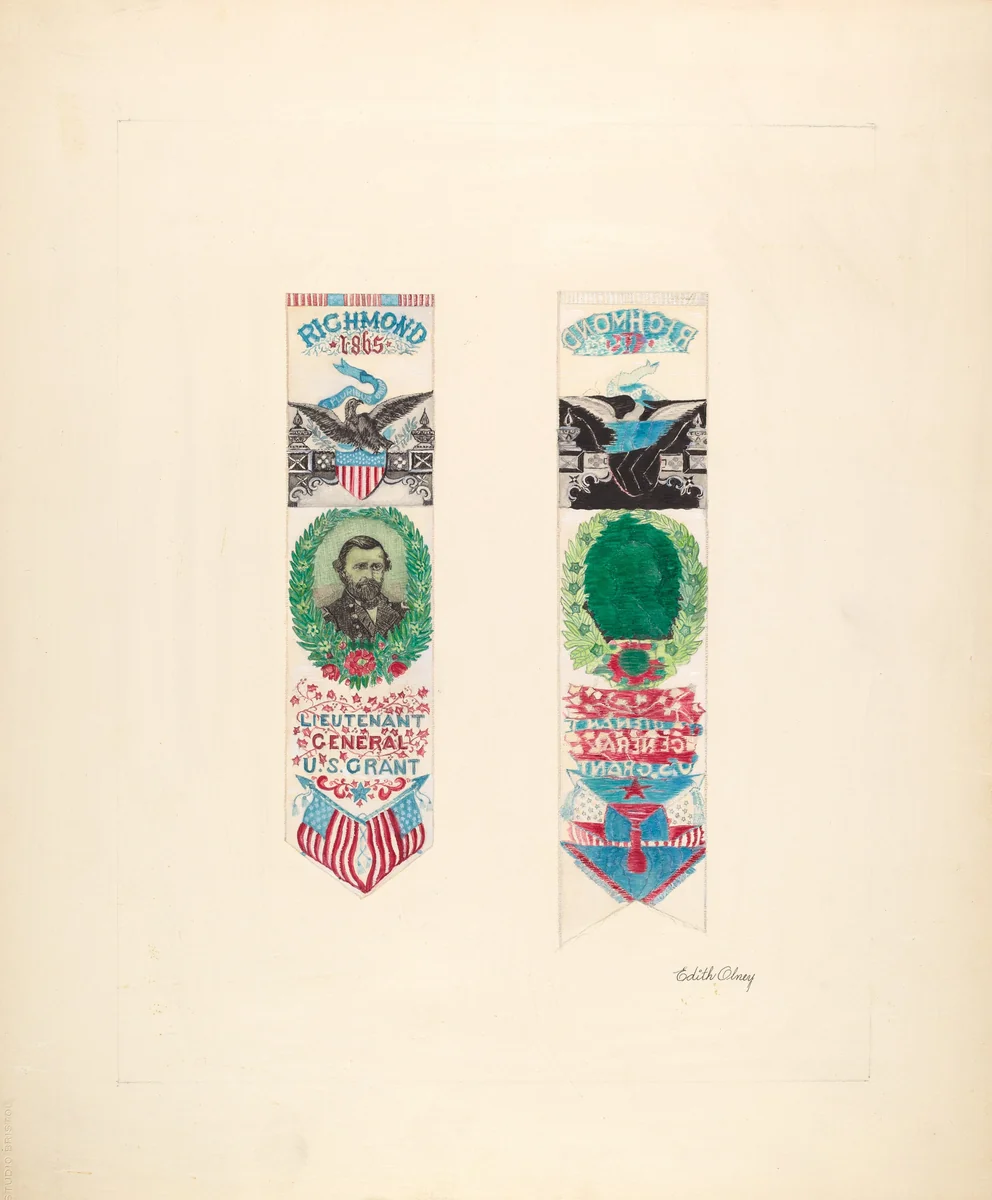 Silk Badge Panel - Woven by Edith Olney, index of american design, 1940