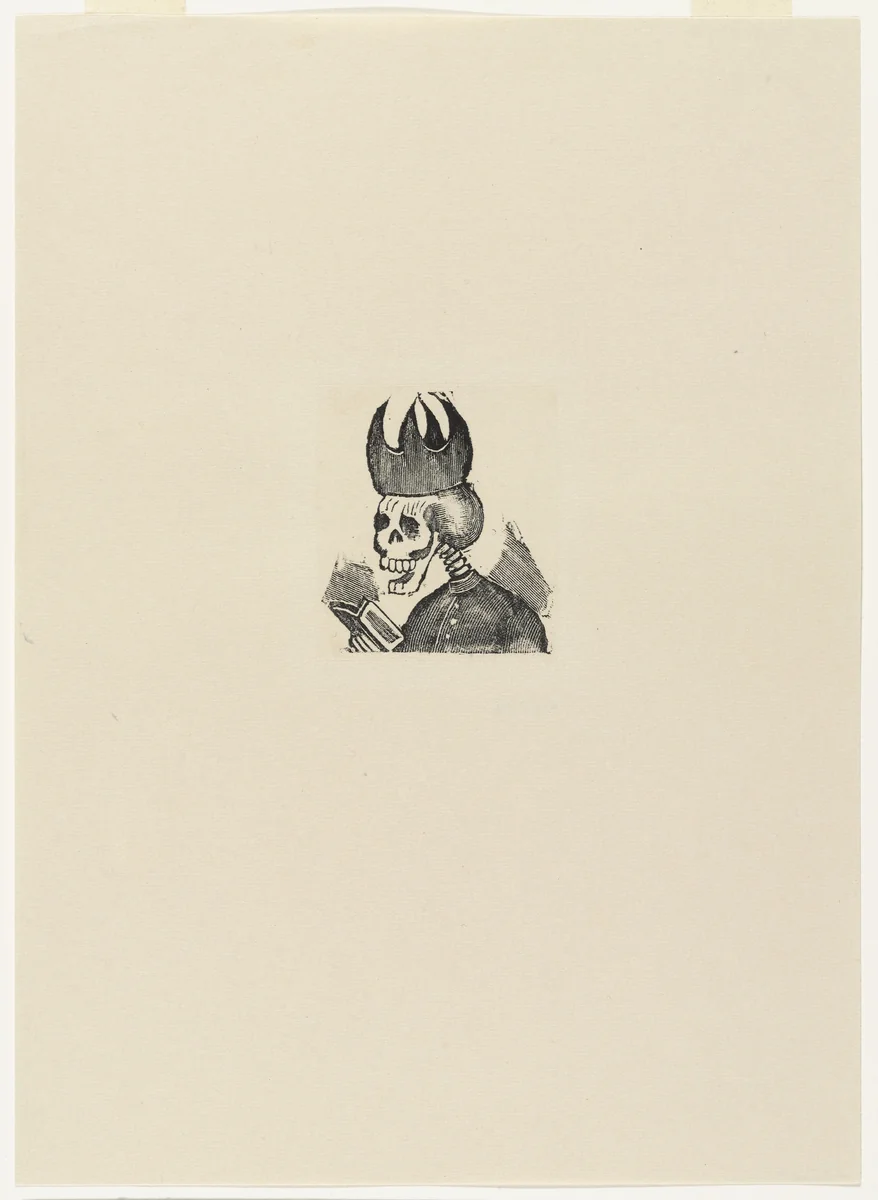 Clerical Calavera (Calavera Clerical) by José Guadalupe Posada, print, 1889