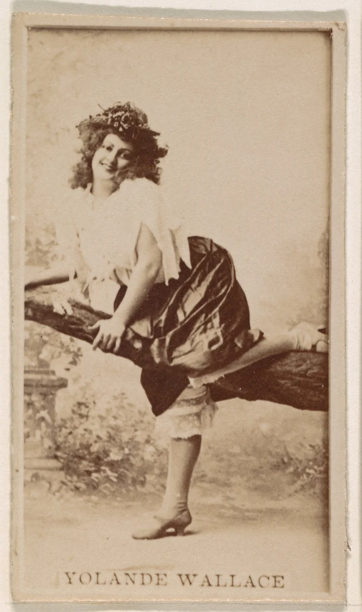 Yolande Wallace, from the Actresses series (N245) issued by Kinney Brothers to promote Sweet Caporal Cigarettes by Kinney Brothers Tobacco Company, photograph, 1890