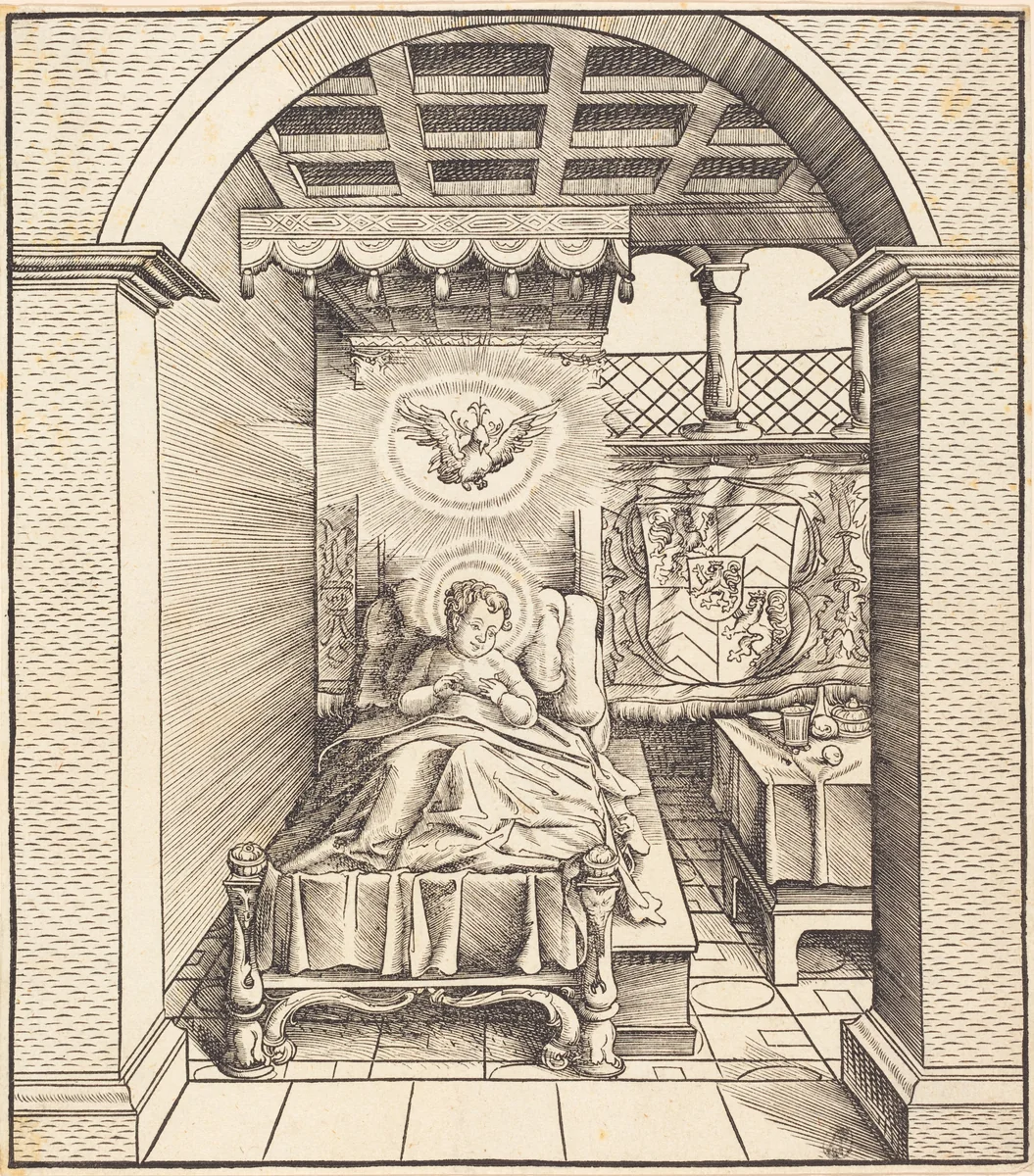 Saint Dentalinus by Leonhard Beck, print, 1516-1518