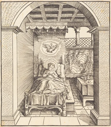 Saint Dentalinus by Leonhard Beck, print, 1516-1518