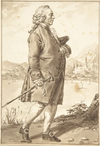 Portrait of Charles Bonnet by Jean-Baptiste-François Bosio, drawing, 1780-1827