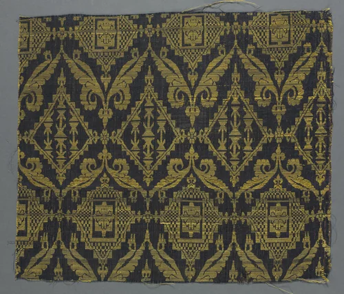 Silk Fragment by Unknown, textile, 1400-1499