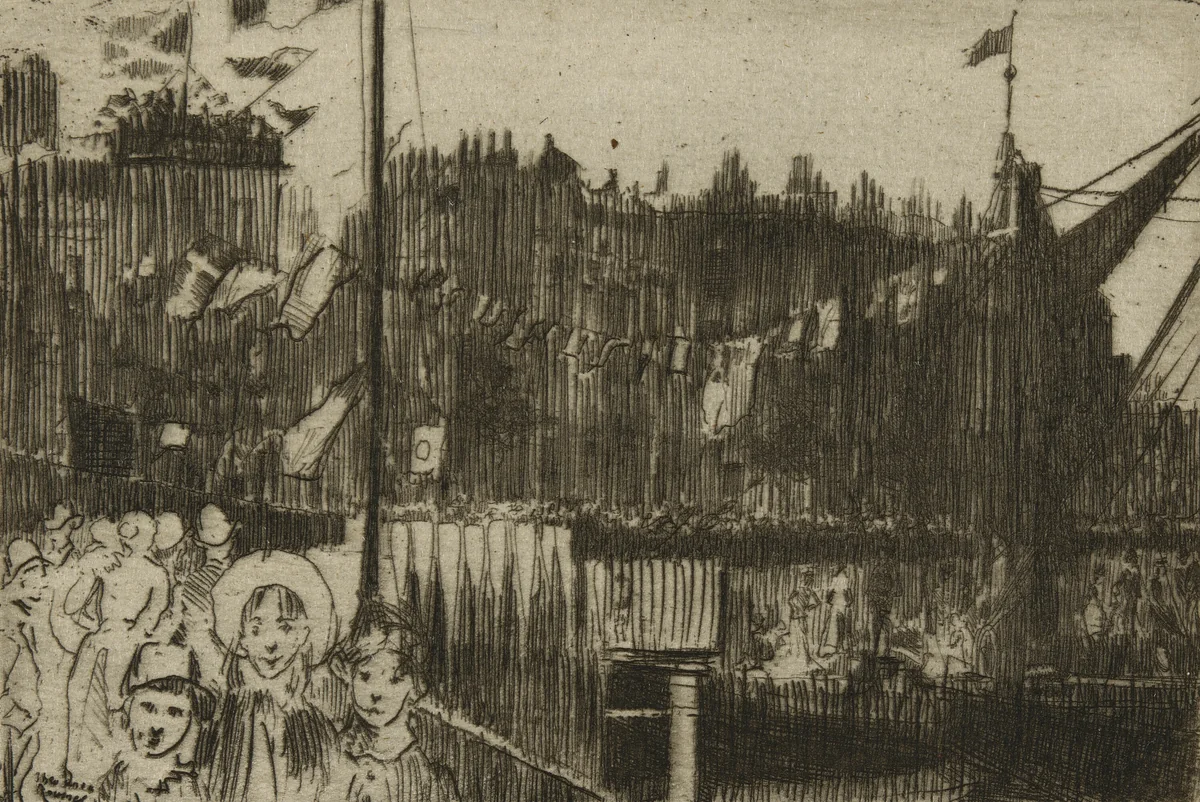 Chelsea Regatta by Theodore Roussel, print, 1888-1889