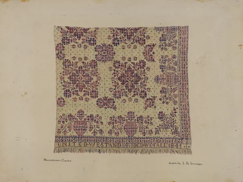 Quilt by Isabelle De Strange, index of american design, 1936