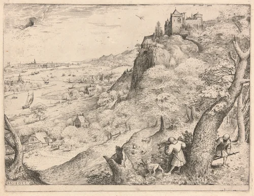 The Hare Hunters by Pieter Bruegel the Elder, print, 1566