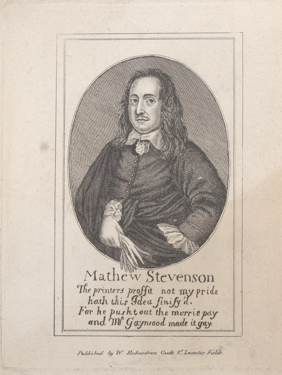 Portrait of Mathew Stevenson by William Richardson, print, 1771-1835
