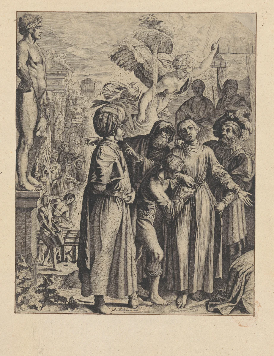 De heilige Laurentius by anonymous, print, 1616-1657