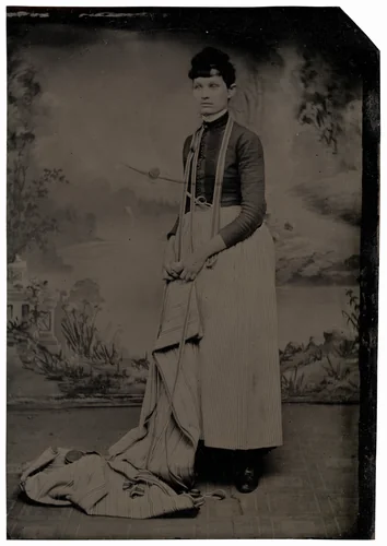 Portrait of a Seamstress by American 19th Century, photograph, 1840-1899