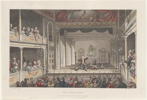 The Theatre by Thomas Rowlandson, print, 1813