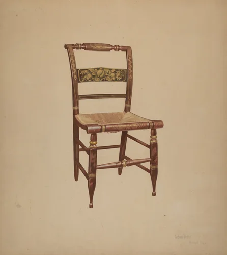 Hitchcock Chair by Cushman Parker, index of american design, 1935-1942