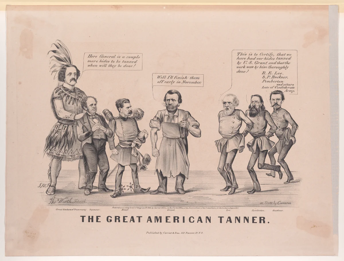 The Great American Tanner by Thomas B. Worth, print, 1868