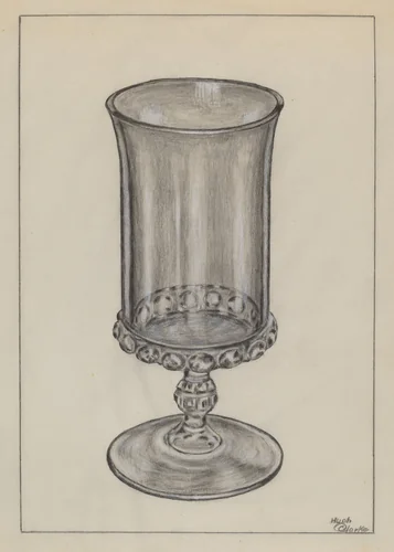 Drinking Glass by Hugh Clarke, index of american design, 1935-1942