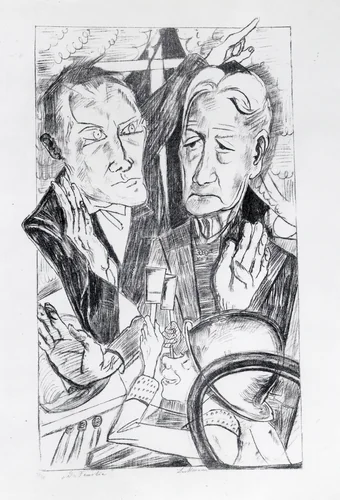 The Family (plate 11) [Die Familie (Blatt 11)] from Hell (Die Hölle) by Max Beckmann, print, 1919