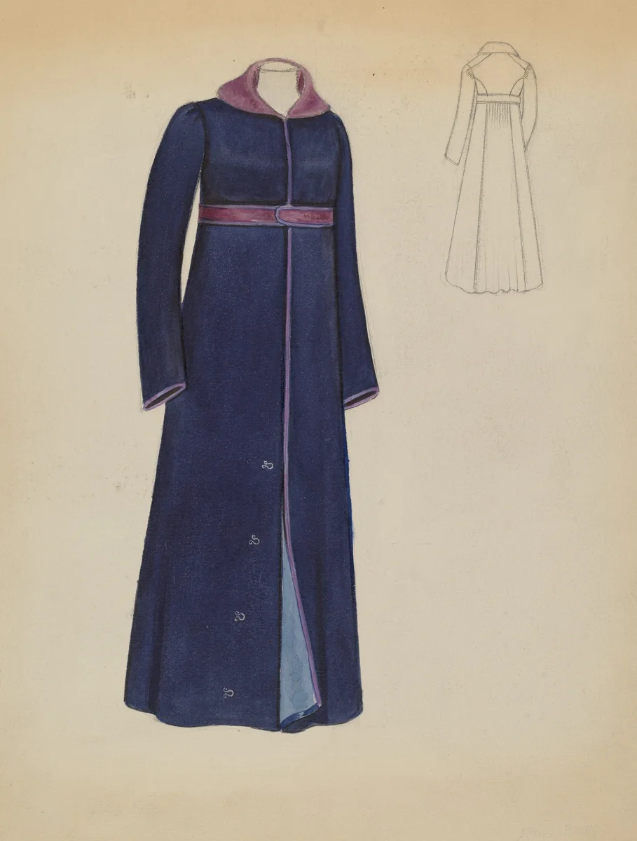 Coat by Jessie M Benge, index of american design, 1935-1942