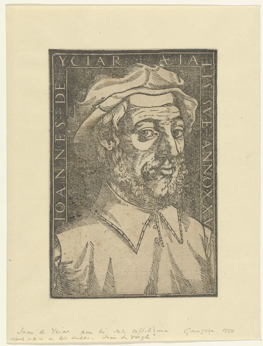 Portret van Juan de Iciar by Unknown, print, 1547-1548