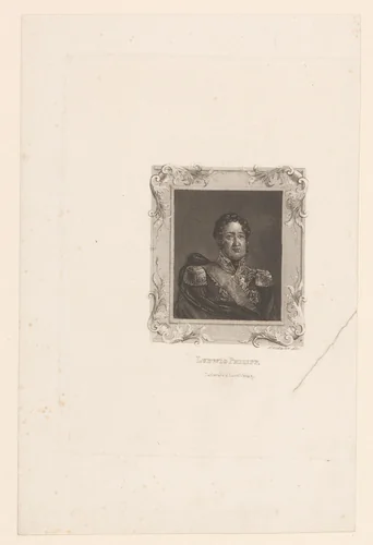 Portret van Lodewijk Filips I, koning van Frankrijk by Edouard Schuler, print, 1816-1882
